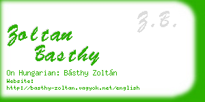 zoltan basthy business card