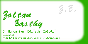 zoltan basthy business card